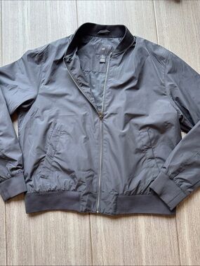 H&M Men's Dark Gray Bomber Jacket